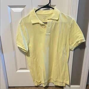 J. Crew Men's Light Yellow Polo Shirt